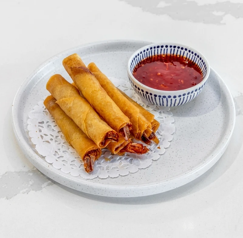 Deep fried shrimp spring rolls at Thai Tai Vietnamese, Calgary